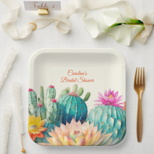 Assiettes En Carton Cactus Et Succulents