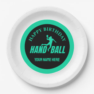 Assiettes En Carton Cadeau d'anniversaire pour fille de handball, Cade