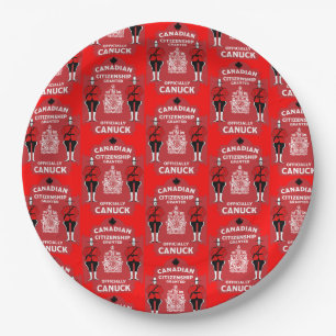 Assiettes En Carton Cadeau de célébration de la citoyenneté canadienne