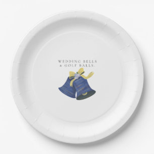 Assiettes En Carton Cadeau de faveur de mariage 'Cloches de mariage et