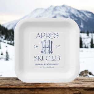Assiettes En Carton Cadeau de fête de Bachelorette d'hiver du Club Apr