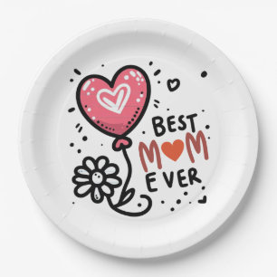 Assiettes En Carton Cadeau de la fête des mères Meilleure maman jama