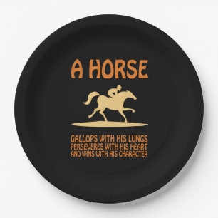 Assiettes En Carton Cadeau équestre A Horse Gallops