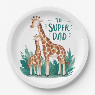 Assiettes En Carton Cadeau fête des pères   À Super Papa