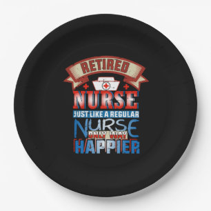 Assiettes En Carton Cadeau infirmière   Infirmière Retraitée Comme Un 