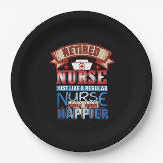 Assiettes En Carton Cadeau infirmière | Infirmière Retraitée Comme Un 