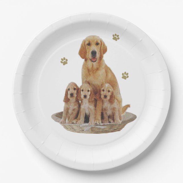 Assiettes En Carton Cadeaux du Labrador (Devant)
