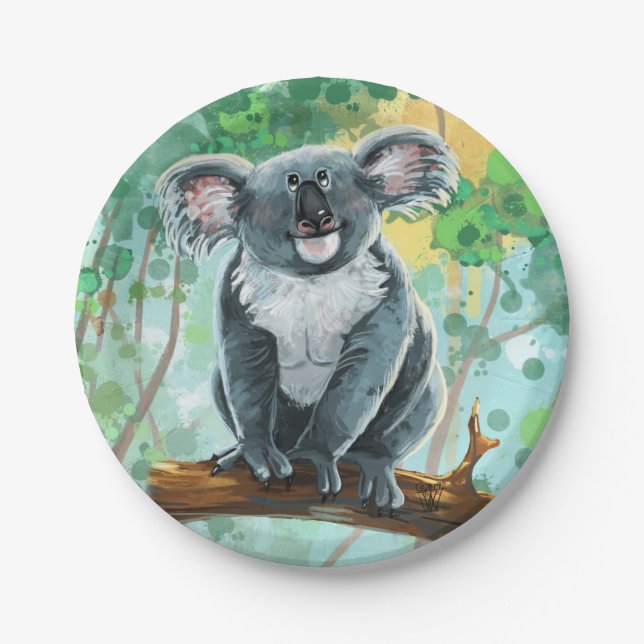 Assiettes En Carton Cadeaux et accessoires pour ours Koala (Devant)