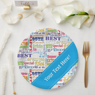 Assiettes En Carton Cadeaux Uniques Et Spéciaux 95e Anniversaire