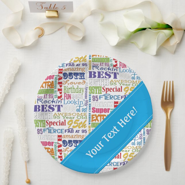Assiettes En Carton Cadeaux Uniques Et Spéciaux 95e Anniversaire (Mariage)