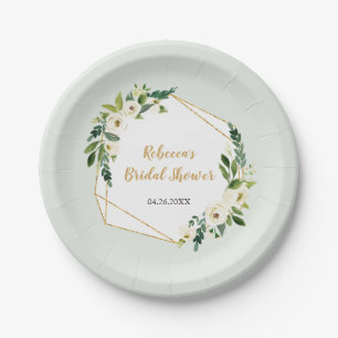 Assiettes En Carton Cadre de sembler de feuille d'or et partie