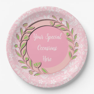 Assiettes En Carton Cadre Floral Élégant : pour chaque occasion