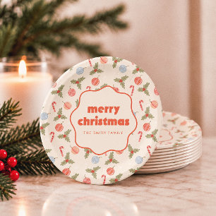 Assiettes En Carton Cadre Ondulé Joyeux Noël
