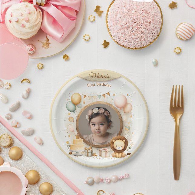 Assiettes En Carton Cadre photo pour Enfants Enfants Fête d'Anniversai (Créateur téléchargé)