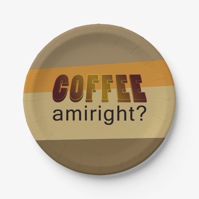 Assiettes En Carton Café Amiright ? (Devant)