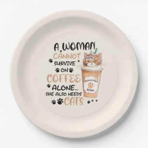 Assiettes En Carton Café & Chats - Cute Kawaii Art