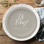 Assiettes En Carton Calligraphie simple Baby shower neutre entre les s<br><div class="desc">Calligraphie simple Genre Plaques de papier Baby shower neutre dispose d'une calligraphie amusante et moderne sur des couleurs audacieuses et solides.</div>