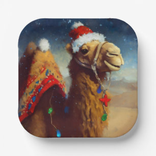 Assiettes En Carton Camel de Noël 3
