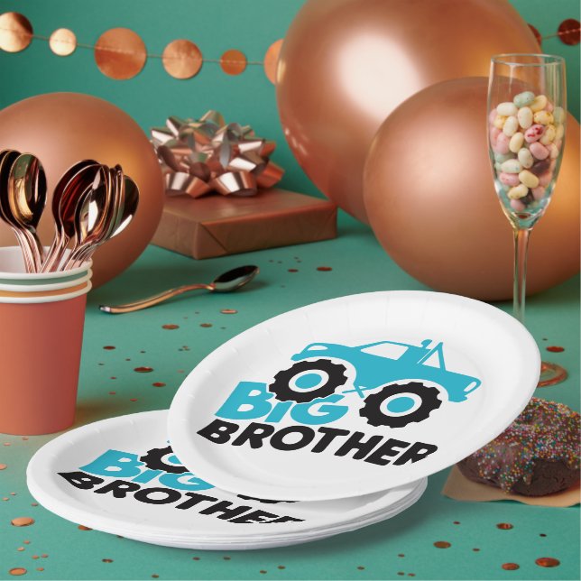 Assiettes En Carton Camion Big Brother Monster (Multi)