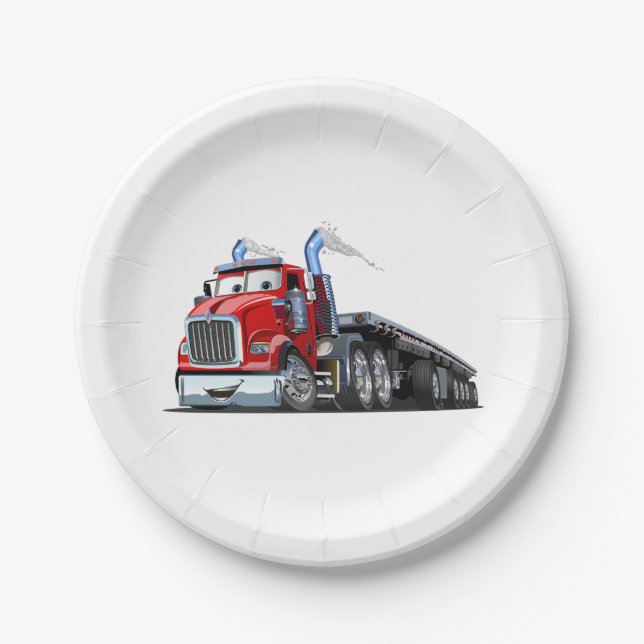 Assiettes En Carton Camion de dessin (Devant)
