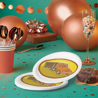 Assiettes En Carton Camion d'exploitation