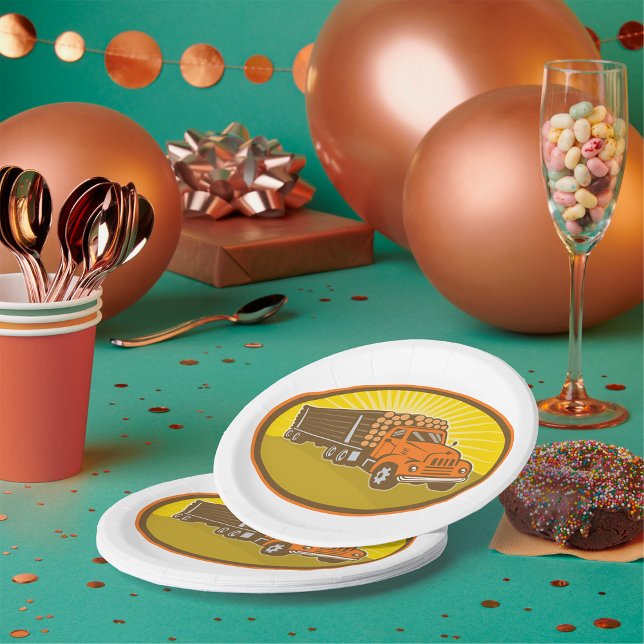 Assiettes En Carton Camion d'exploitation (Créateur téléchargé)