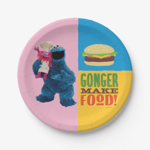 Assiettes En Carton Camion fourré de Cookie Monster   Gonger Make Food