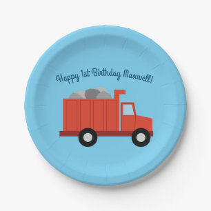 Assiettes En Carton Camions fête d'anniversaire