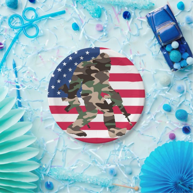 Assiettes En Carton Camo Bigfoot Sasquatch (Fête)