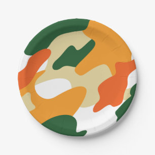Assiettes En Carton camouflage