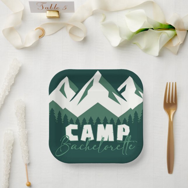 Assiettes En Carton Camp Bachelorette (Mariage)