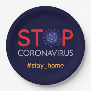 Assiettes En Carton Campagne de prévention du coronavirus