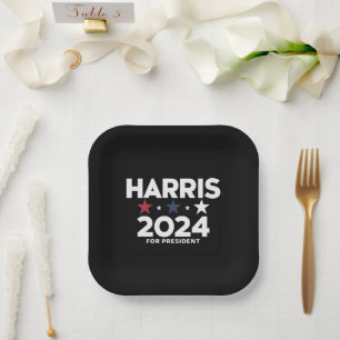 Assiettes En Carton Campagne électorale de Kamala Harris 2024 pour la