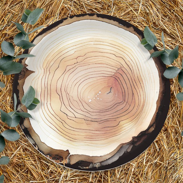 Assiettes En Carton Camping Aventure Anniversaire de enfant Party Wood (Créateur téléchargé)