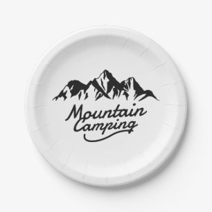 Assiettes En Carton Camping de montagne