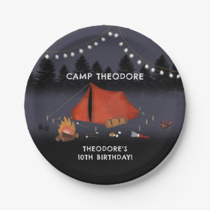 Assiettes En Carton Camping Outdoor Adventure Camping Fête d'anniversa