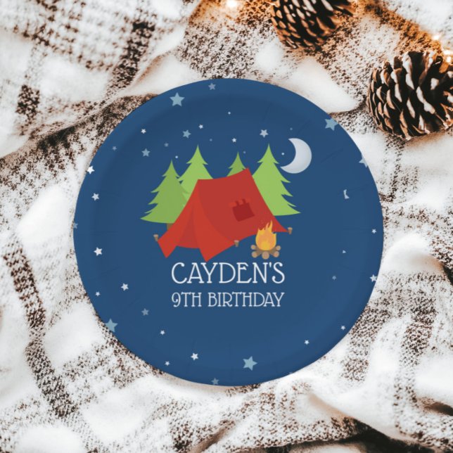 Assiettes En Carton Camping Plaques de fête d'anniversaire (Créateur téléchargé)