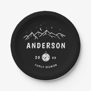 Assiettes En Carton Camping rustique Réunion familiale personnalisée