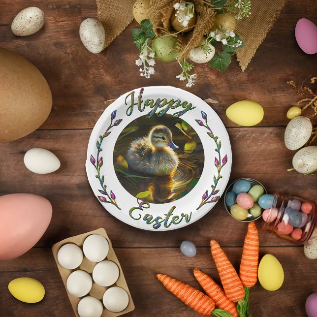 Assiettes En Carton Canard de Pâques (Créateur téléchargé)