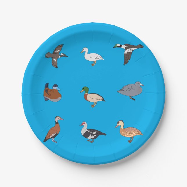 Assiettes En Carton Canards (Devant)