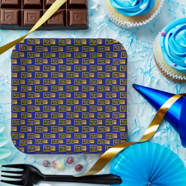 Assiettes En Carton Candy Bar Golden Ticket Party (Créateur téléchargé)