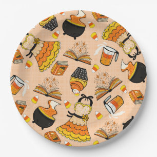 Assiettes En Carton Candy Corn Magie Halloween Plaque en papier