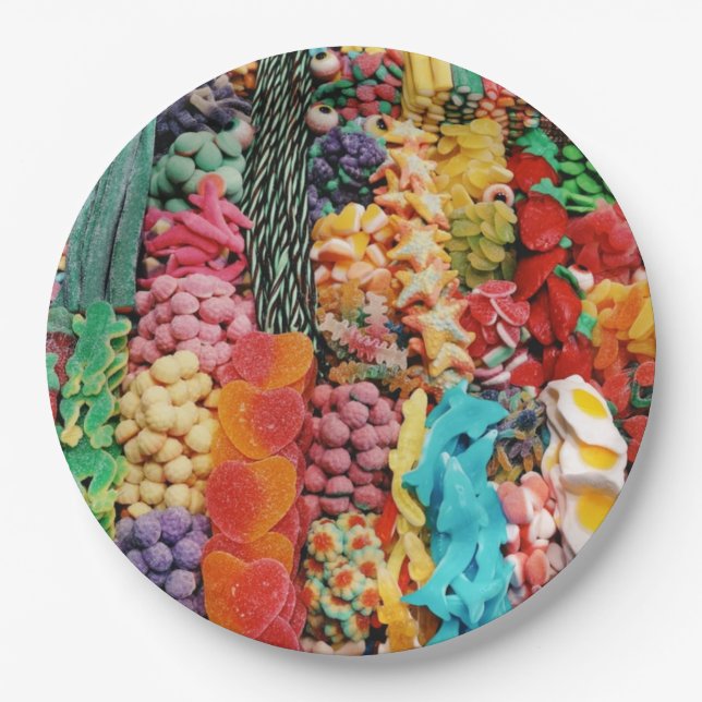 Assiettes En Carton CANDY Lover (Devant)