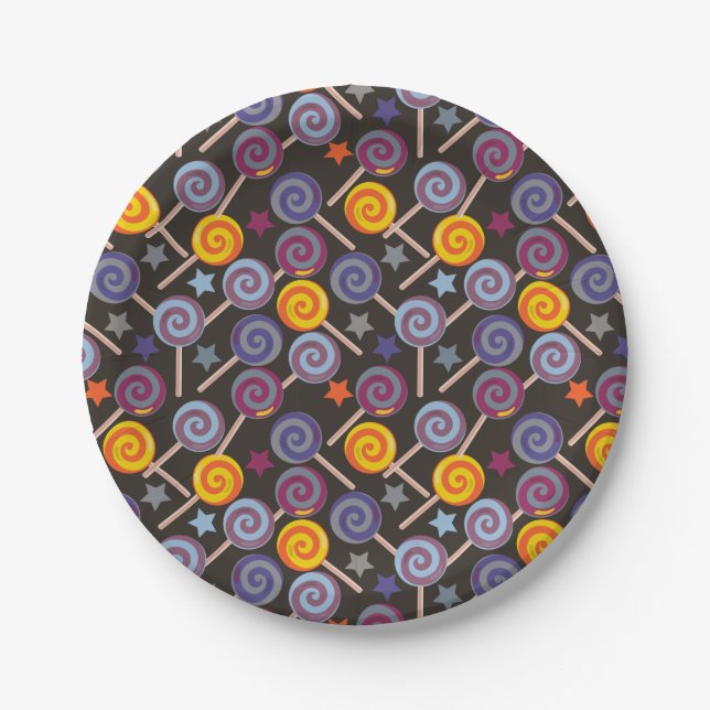 Assiettes En Carton Candy pattern | Lollies 1lipop (Devant)