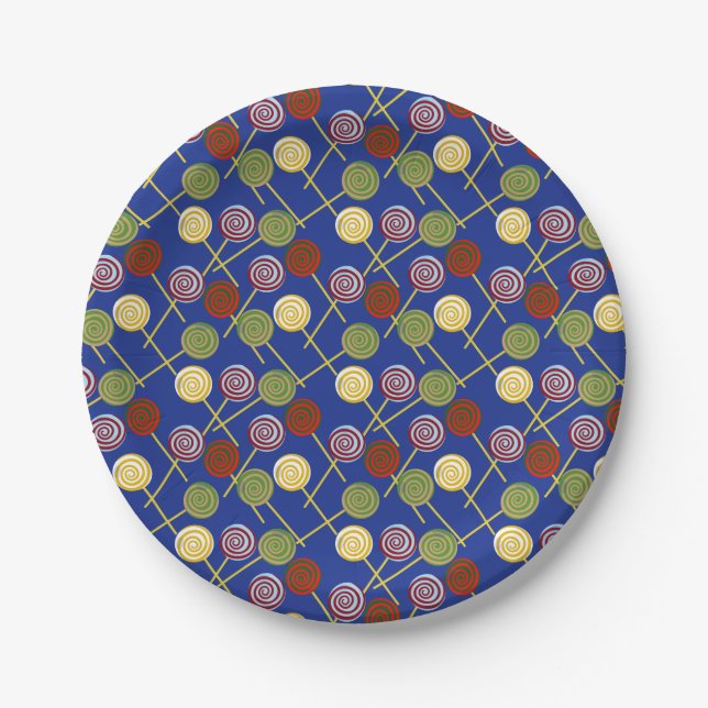 Assiettes En Carton Candy pattern | Lollies 2 (Devant)