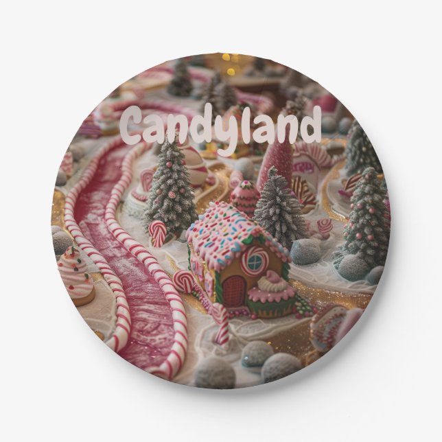 Assiettes En Carton Candyland (Devant)