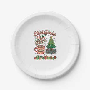 Assiettes En Carton Canne à sucre de Noël Canne en sucre Cacao Arbre à