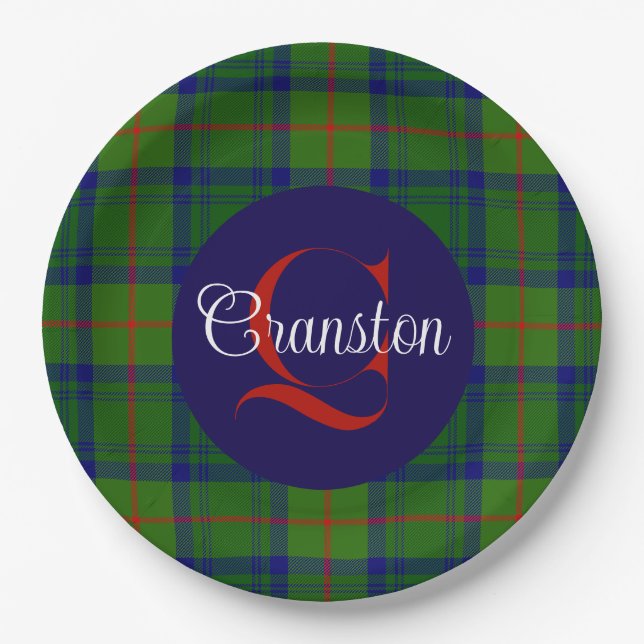 Assiettes En Carton Canstoun Monogrammé (Devant)