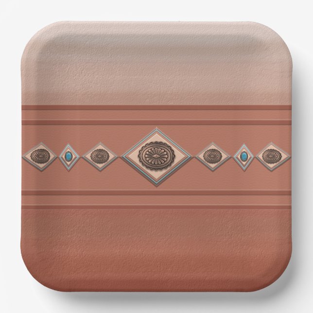 Assiettes En Carton Canyon de Sandstone du sud-ouest (Recto)