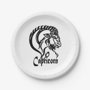 Assiettes En Carton Capricorne Chèvre de Mer Zodiaque